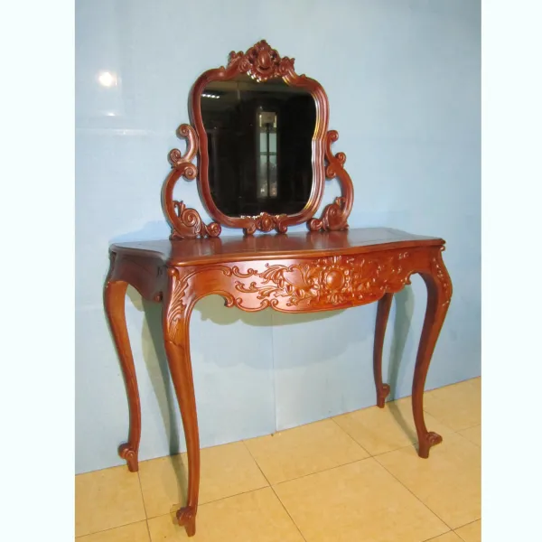 Bàn Console - Bàn trang trí phong cách cổ điển châu Âu mẫu Tiểu Vương gỗ hương hoặc gỗ căm xe