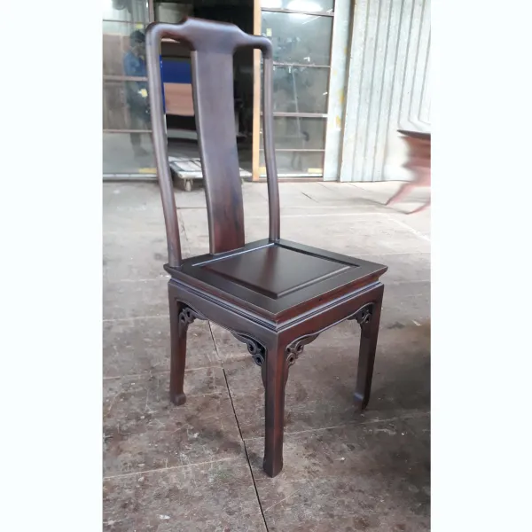 Bộ bàn chữ nhật phong cách Á Đông 6 ghế: Bàn gỗ căm xe mẫu Quang Du + Ghế gỗ chiu liu mẫu Kendo