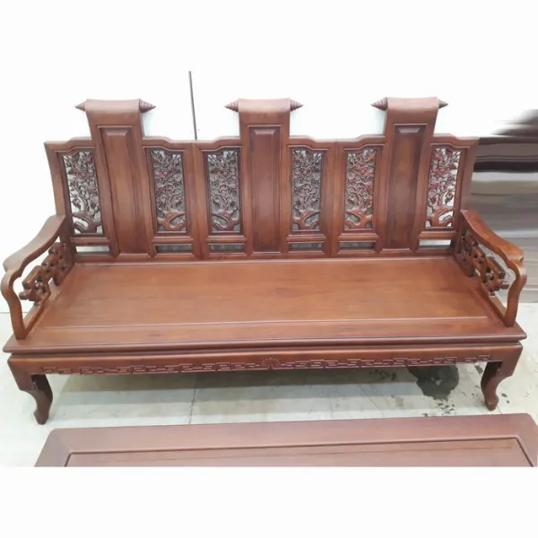Salon gỗ phong cách Á Đông 6 món gỗ căm xe mẫu Phúc An