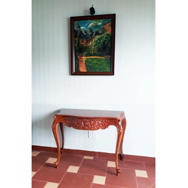 Bàn Console - Bàn trang trí phong cách cổ điển châu Âu mẫu Tiểu Vương gỗ hương hoặc gỗ căm xe