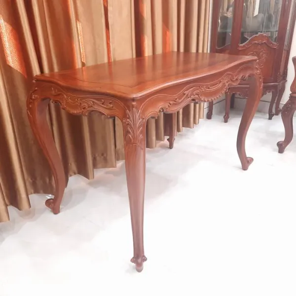 Salon gỗ cổ điển lưng chạm mẫu Louis 7 món