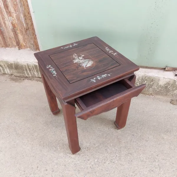 Salon gỗ phong cách Á Đông 5 món gỗ chiu liu (muồng đen, chiêu liêu) mẫu Liên Hoa