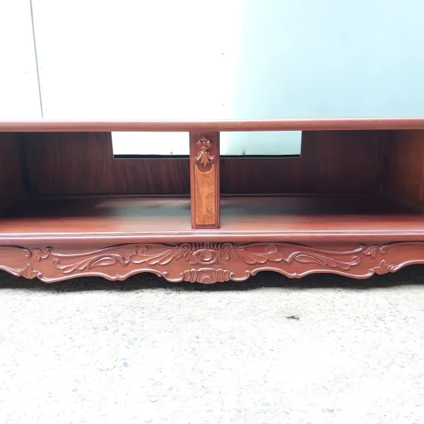 Kệ TV - Tủ búp phê cổ điển gỗ căm xe ốp nu mẫu Wings
