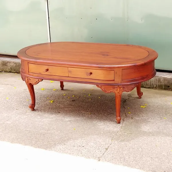 Bàn salon - Bàn sofa - Bàn nước - Bàn trà cổ điển gỗ hương mẫu Victor