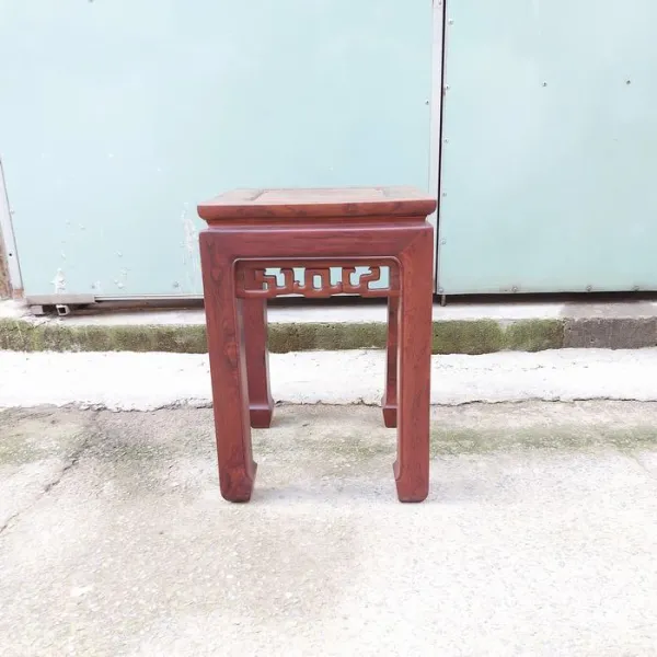 Đôn vuông - Bàn bên - Bàn trang trí - Bàn trà phong cách Á Đông gỗ cẩm lai mẫu Thượng Hải