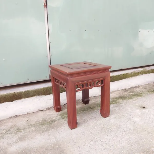 Đôn vuông - Bàn bên - Bàn trang trí - Bàn trà phong cách Á Đông gỗ cẩm lai mẫu Thượng Hải