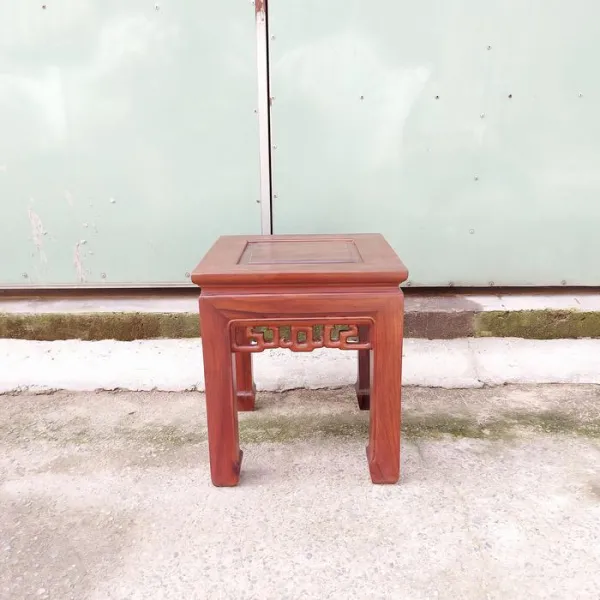 Đôn vuông - Bàn bên - Bàn trang trí - Bàn trà phong cách Á Đông gỗ cẩm lai mẫu Thượng Hải