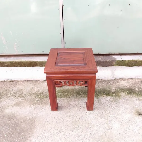 Đôn vuông - Bàn bên - Bàn trang trí - Bàn trà phong cách Á Đông gỗ cẩm lai mẫu Thượng Hải