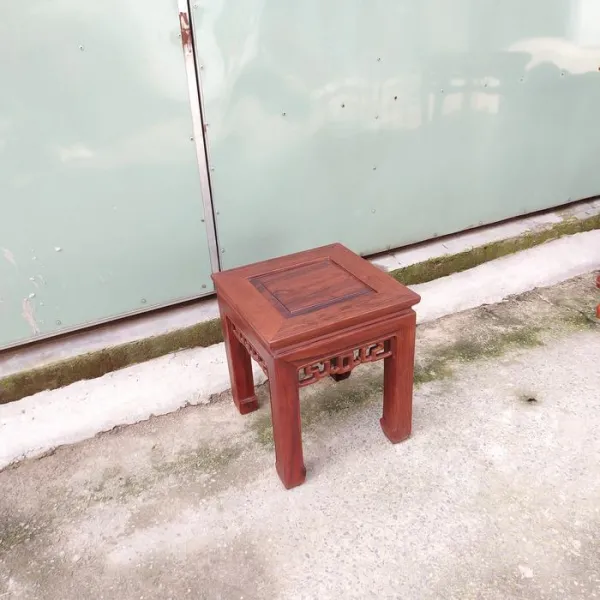 Đôn vuông - Bàn bên - Bàn trang trí - Bàn trà phong cách Á Đông gỗ cẩm lai mẫu Thượng Hải