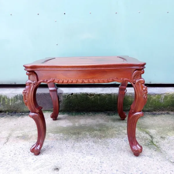 Bộ bàn ghế ốp nu phong cách cổ điển châu Âu mẫu Tigon 3 món gỗ hương