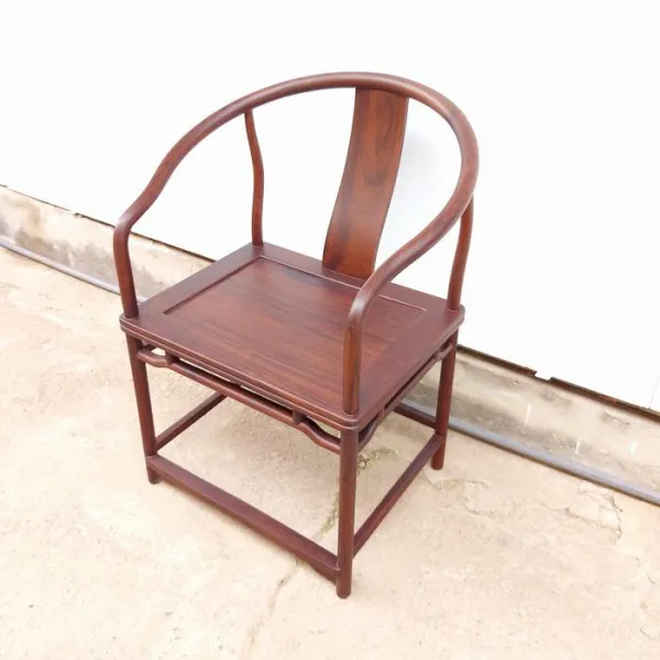 Bộ bàn ghế Minh 3 món gỗ chiu liu (muồng đen, chiêu liêu) tay tròn lưng trơn bàn cao