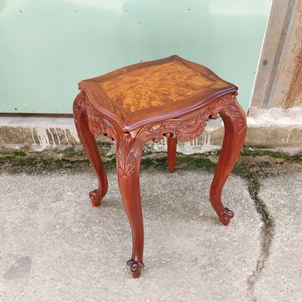 Bộ ghế salon ốp nu phong cách cổ điển châu Âu mẫu Louis 3 món gỗ cẩm lai