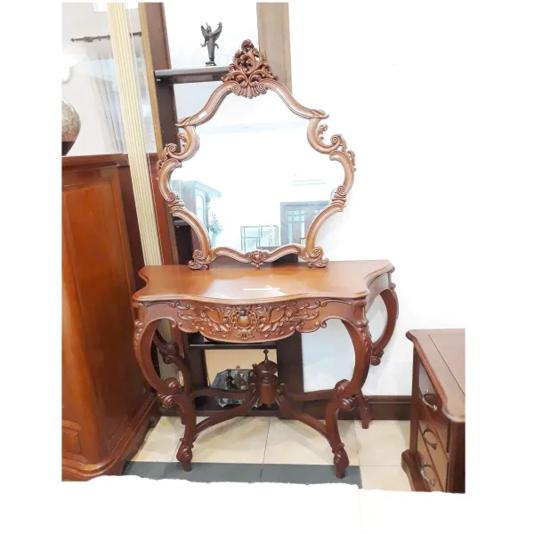 Bàn Console - Bàn trang trí cổ điển ngang 1m06 gỗ căm xe mẫu Hoàng Gia
