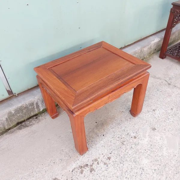 Đôn chữ nhật - Bàn bên - Bàn trang trí - Bàn trà phong cách Á Đông gỗ cẩm lai mẫu Bồng Lai