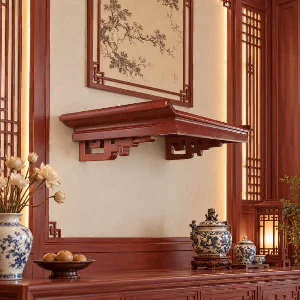 Trang thờ - Bàn thờ treo ngang 87 cm gỗ căm xe