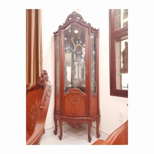 Tủ ly - Tủ rượu góc 1 cánh cổ điển mẫu Loreen