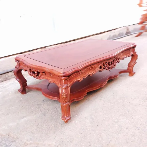 Bàn salon - Bàn sofa - Bàn nước - Bàn trà cổ điển gỗ hương mẫu Nữ Hoàng