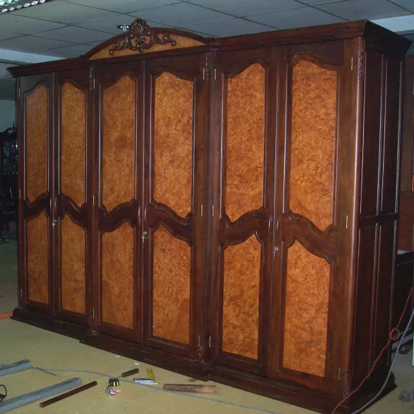 Tủ áo 6 cánh ốp nu phong cách hiện đại mẫu Bella