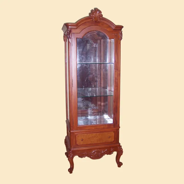 Tủ ly 1 cánh ốp nu phong cách cổ điển châu Âu mẫu Con Két