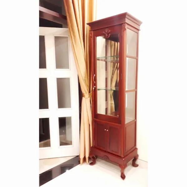 Tủ ly - Tủ rượu 1 cánh ngang 67 cm gỗ căm xe mẫu Slim