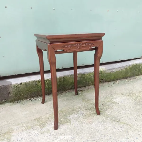 Đôn chữ nhật phong cách Á Đông ngang 42 x 38 cao 61 cm gỗ chiu liu mẫu Mai Ngọc 