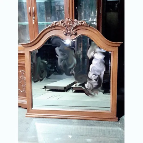 Khung gương phong cách cổ điển châu Âu mẫu Rita gỗ gõ đỏ