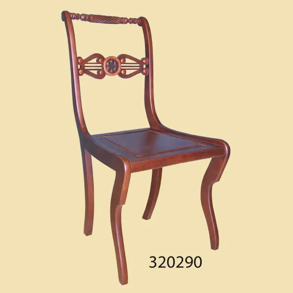 Ghế không tay cổ điển lưng lọng mẫu Lyre