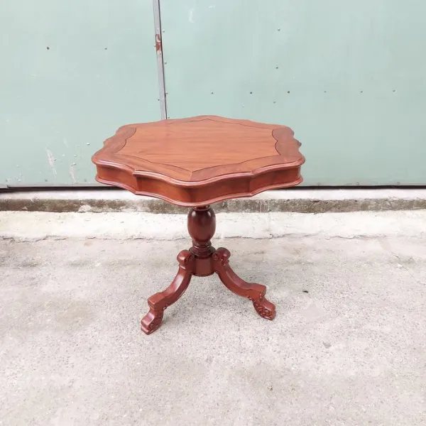 Bàn bên - Bàn trang trí - Bàn trà cổ điển gỗ căm xe hình lục giác 