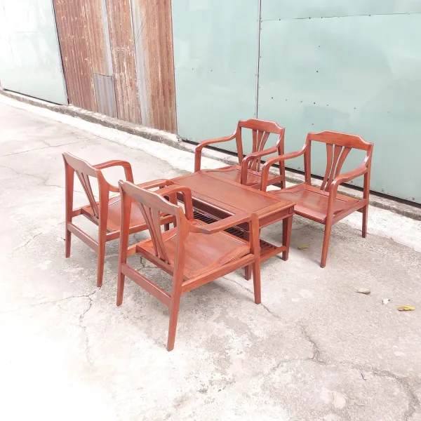 Salon Mini 5 món gỗ căm xe