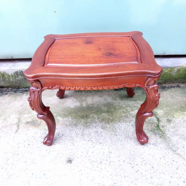 Đôn chữ nhật - Bàn bên - Bàn trang trí - Bàn trà cổ điển gỗ hương mẫu Tigon