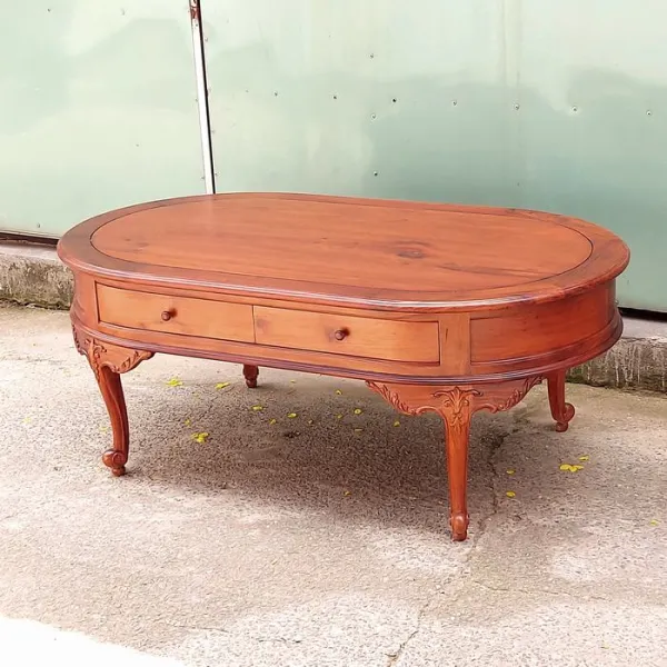 Bàn salon - Bàn sofa - Bàn nước - Bàn trà cổ điển gỗ hương mẫu Victor